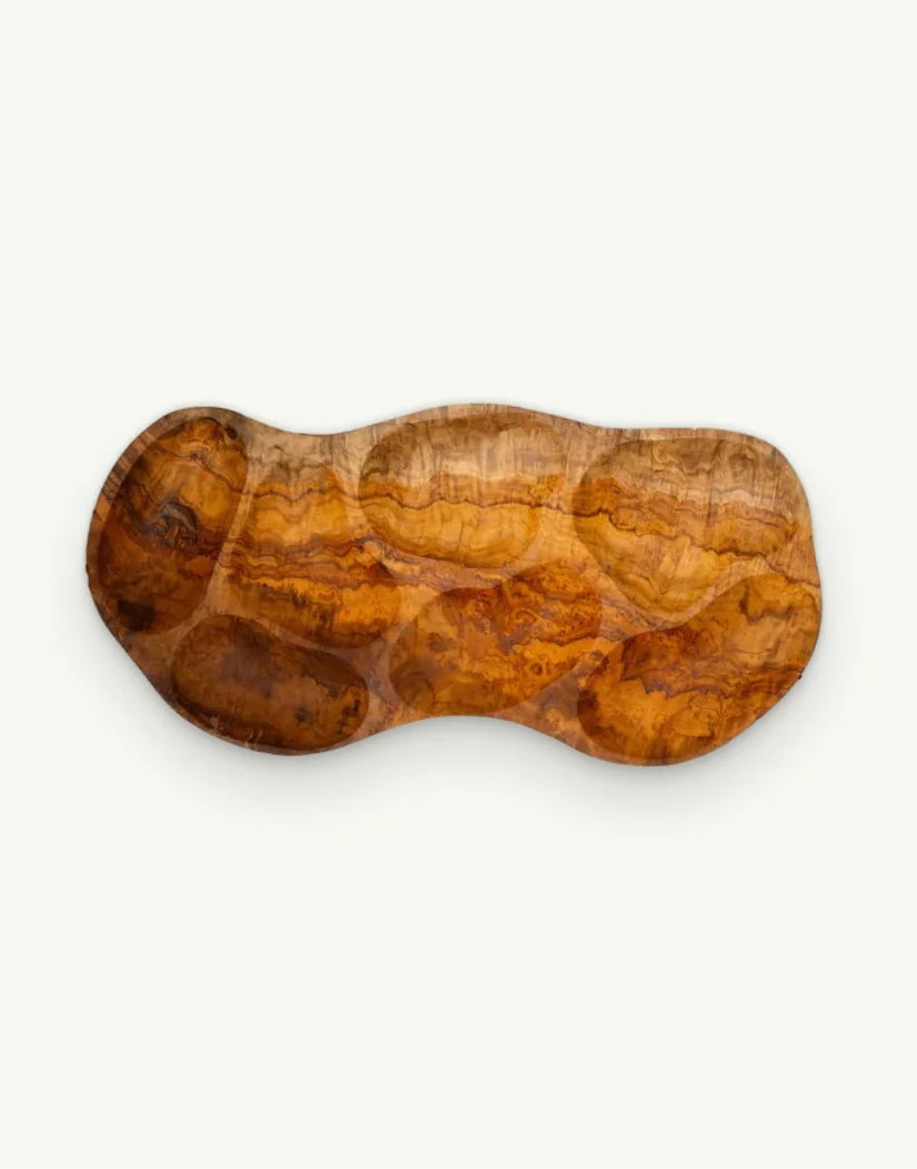 Olive Wood Big Serving Tray 7 Sections
